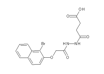 4-(2-{[(1-bromo-2-naphthyl)oxy]acetyl}hydrazino)-4-oxobutanoic acid - Click Image to Close