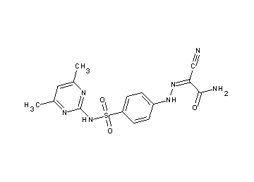 2-cyano-2-[(4-{[(4,6-dimethyl-2-pyrimidinyl)amino]sulfonyl}phenyl)hydrazono]acetamide - Click Image to Close