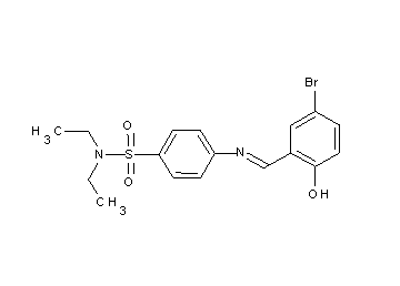 4-[(5-bromo-2-hydroxybenzylidene)amino]-N,N-diethylbenzenesulfonamide