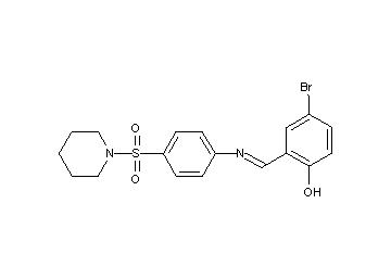 4-bromo-2-({[4-(1-piperidinylsulfonyl)phenyl]imino}methyl)phenol - Click Image to Close