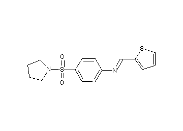 4-(1-pyrrolidinylsulfonyl)-N-(2-thienylmethylene)aniline