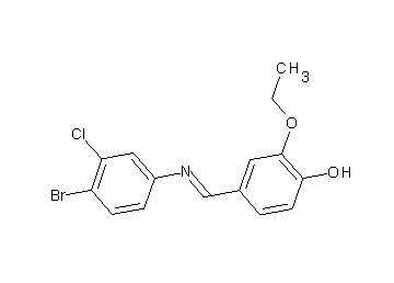 4-{[(4-bromo-3-chlorophenyl)imino]methyl}-2-ethoxyphenol - Click Image to Close