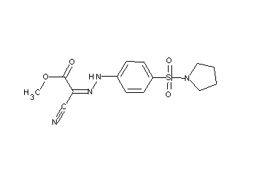 methyl cyano{[4-(1-pyrrolidinylsulfonyl)phenyl]hydrazono}acetate
