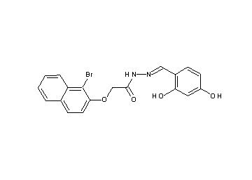 2-[(1-bromo-2-naphthyl)oxy]-N'-(2,4-dihydroxybenzylidene)acetohydrazide - Click Image to Close