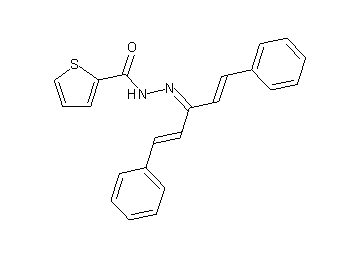 N'-[3-phenyl-1-(2-phenylvinyl)-2-propen-1-ylidene]-2-thiophenecarbohydrazide - Click Image to Close