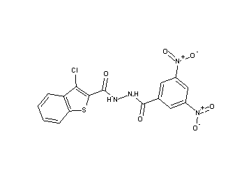 3-chloro-N'-(3,5-dinitrobenzoyl)-1-benzothiophene-2-carbohydrazide - Click Image to Close