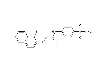 N-[4-(aminosulfonyl)phenyl]-2-[(1-bromo-2-naphthyl)oxy]acetamide - Click Image to Close