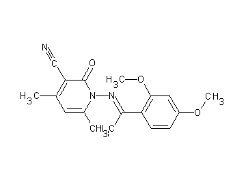 1-{[1-(2,4-dimethoxyphenyl)ethylidene]amino}-4,6-dimethyl-2-oxo-1,2-dihydro-3-pyridinecarbonitrile - Click Image to Close