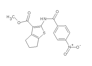 methyl 2-[(4-nitrobenzoyl)amino]-5,6-dihydro-4H-cyclopenta[b]thiophene-3-carboxylate - Click Image to Close