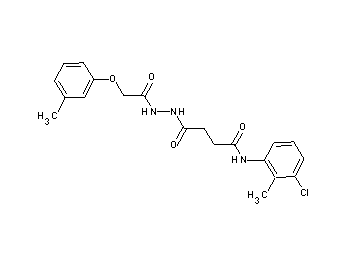 N-(3-chloro-2-methylphenyl)-4-{2-[(3-methylphenoxy)acetyl]hydrazino}-4-oxobutanamide - Click Image to Close