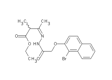 ethyl 3-({[(1-bromo-2-naphthyl)oxy]acetyl}hydrazono)-2-methylbutanoate - Click Image to Close