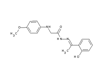 N'-[1-(2-hydroxyphenyl)ethylidene]-2-[(4-methoxyphenyl)amino]acetohydrazide (non-preferred name) - Click Image to Close