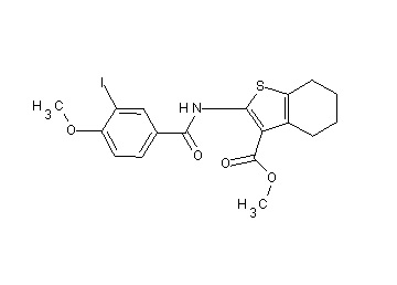 methyl 2-[(3-iodo-4-methoxybenzoyl)amino]-4,5,6,7-tetrahydro-1-benzothiophene-3-carboxylate - Click Image to Close