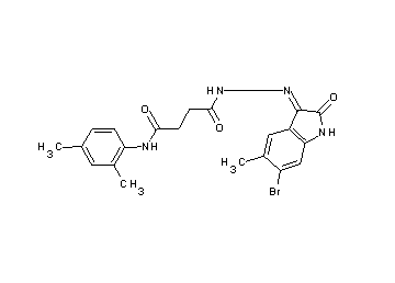 4-[2-(6-bromo-5-methyl-2-oxo-1,2-dihydro-3H-indol-3-ylidene)hydrazino]-N-(2,4-dimethylphenyl)-4-oxobutanamide - Click Image to Close