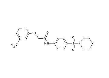 2-(3-methylphenoxy)-N-[4-(1-piperidinylsulfonyl)phenyl]acetamide - Click Image to Close