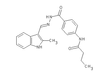 N-[4-({2-[(2-methyl-1H-indol-3-yl)methylene]hydrazino}carbonyl)phenyl]butanamide - Click Image to Close