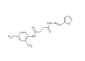 N-(2,4-dimethylphenyl)-4-[2-(2-furylmethylene)hydrazino]-4-oxobutanamide - Click Image to Close