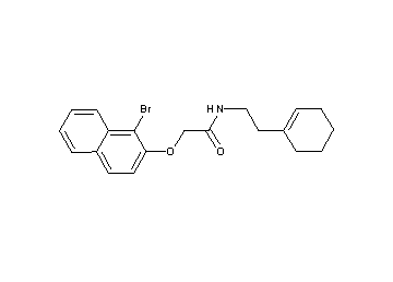 2-[(1-bromo-2-naphthyl)oxy]-N-[2-(1-cyclohexen-1-yl)ethyl]acetamide - Click Image to Close