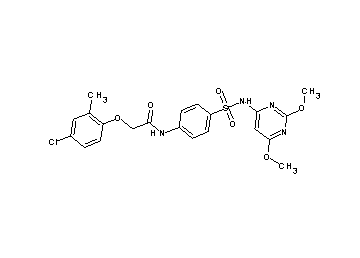 2-(4-chloro-2-methylphenoxy)-N-(4-{[(2,6-dimethoxy-4-pyrimidinyl)amino]sulfonyl}phenyl)acetamide - Click Image to Close