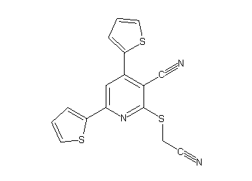 2-[(cyanomethyl)sulfanyl]-4,6-di-2-thienylnicotinonitrile