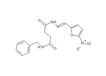 N-benzyl-4-{2-[(5-nitro-2-furyl)methylene]hydrazino}-4-oxobutanamide - Click Image to Close