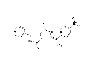 N-benzyl-4-{2-[1-(4-nitrophenyl)ethylidene]hydrazino}-4-oxobutanamide - Click Image to Close