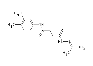 N-(3,4-dimethylphenyl)-4-[2-(1-methylethylidene)hydrazino]-4-oxobutanamide - Click Image to Close