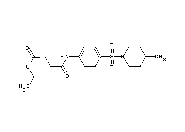 ethyl 4-({4-[(4-methyl-1-piperidinyl)sulfonyl]phenyl}amino)-4-oxobutanoate - Click Image to Close