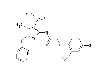 5-benzyl-2-{[(4-chloro-2-methylphenoxy)acetyl]amino}-4-methyl-3-thiophenecarboxamide - Click Image to Close