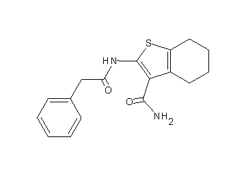 2-[(phenylacetyl)amino]-4,5,6,7-tetrahydro-1-benzothiophene-3-carboxamide - Click Image to Close