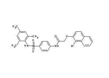 2-[(1-bromo-2-naphthyl)oxy]-N-{4-[(mesitylamino)sulfonyl]phenyl}acetamide - Click Image to Close