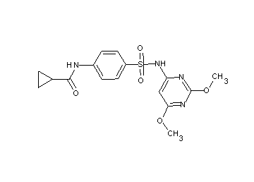 N-(4-{[(2,6-dimethoxy-4-pyrimidinyl)amino]sulfonyl}phenyl)cyclopropanecarboxamide - Click Image to Close