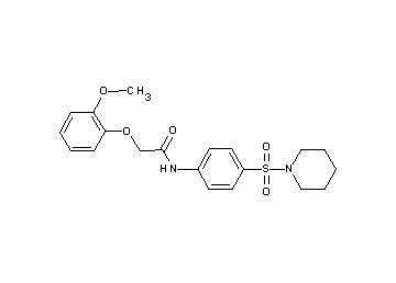 2-(2-methoxyphenoxy)-N-[4-(1-piperidinylsulfonyl)phenyl]acetamide - Click Image to Close