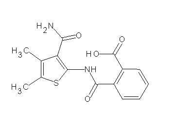 2-({[3-(aminocarbonyl)-4,5-dimethyl-2-thienyl]amino}carbonyl)benzoic acid - Click Image to Close