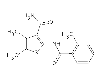 4,5-dimethyl-2-[(2-methylbenzoyl)amino]-3-thiophenecarboxamide - Click Image to Close