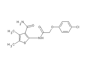 2-{[(4-chlorophenoxy)acetyl]amino}-4,5-dimethyl-3-thiophenecarboxamide - Click Image to Close