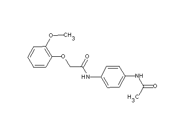N-[4-(acetylamino)phenyl]-2-(2-methoxyphenoxy)acetamide - Click Image to Close