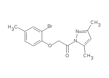 1-[(2-bromo-4-methylphenoxy)acetyl]-3,5-dimethyl-1H-pyrazole - Click Image to Close