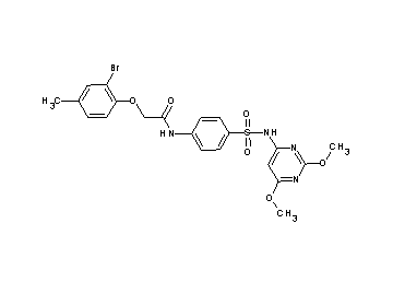 2-(2-bromo-4-methylphenoxy)-N-(4-{[(2,6-dimethoxy-4-pyrimidinyl)amino]sulfonyl}phenyl)acetamide - Click Image to Close