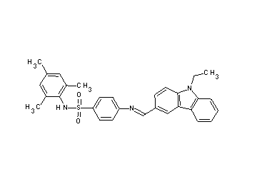 4-{[(9-ethyl-9H-carbazol-3-yl)methylene]amino}-N-mesitylbenzenesulfonamide - Click Image to Close