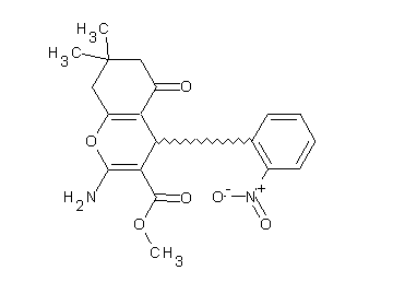 methyl 2-amino-7,7-dimethyl-4-(2-nitrophenyl)-5-oxo-5,6,7,8-tetrahydro-4H-chromene-3-carboxylate - Click Image to Close