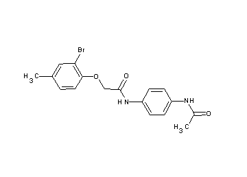 N-[4-(acetylamino)phenyl]-2-(2-bromo-4-methylphenoxy)acetamide - Click Image to Close