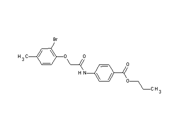 propyl 4-{[(2-bromo-4-methylphenoxy)acetyl]amino}benzoate - Click Image to Close
