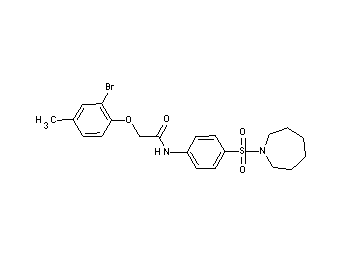 N-[4-(1-azepanylsulfonyl)phenyl]-2-(2-bromo-4-methylphenoxy)acetamide - Click Image to Close