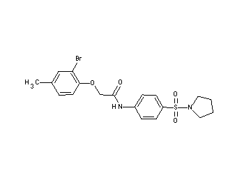 2-(2-bromo-4-methylphenoxy)-N-[4-(1-pyrrolidinylsulfonyl)phenyl]acetamide - Click Image to Close