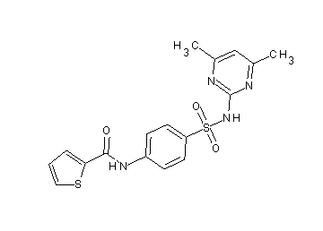 N-(4-{[(4,6-dimethyl-2-pyrimidinyl)amino]sulfonyl}phenyl)-2-thiophenecarboxamide - Click Image to Close