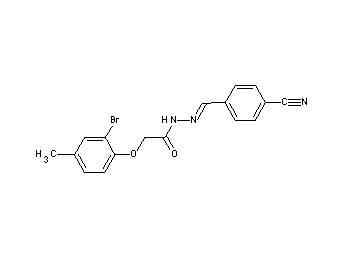 2-(2-bromo-4-methylphenoxy)-N'-(4-cyanobenzylidene)acetohydrazide - Click Image to Close