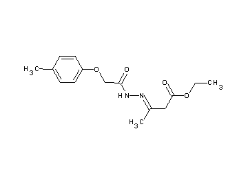 ethyl 3-{[(4-methylphenoxy)acetyl]hydrazono}butanoate - Click Image to Close