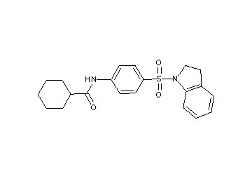 N-[4-(2,3-dihydro-1H-indol-1-ylsulfonyl)phenyl]cyclohexanecarboxamide - Click Image to Close