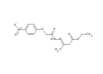 ethyl 3-{[(4-nitrophenoxy)acetyl]hydrazono}butanoate - Click Image to Close